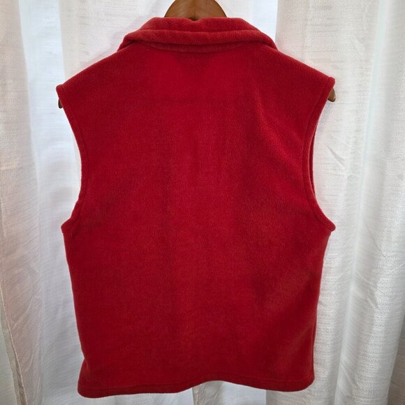 Columbia Red Fleece Vest Men's Size Small - Picture 2 of 7